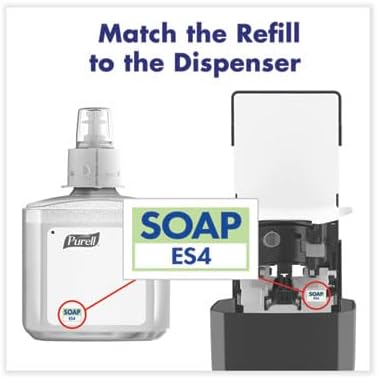 PURELL ES4 Manual Wall-Mounted Hand Soap Dispenser, Graphite, Compatible with 1200 mL PURELL Brand HEALTHY SOAP Refills (Pack of 1) - 5034-01 - Manufactured by GOJO, Inc.