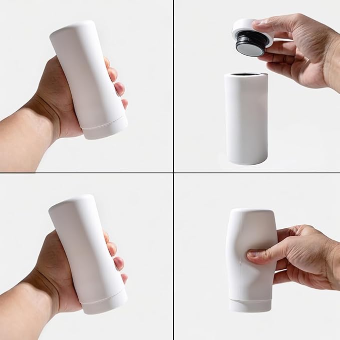 Soap Dispenser Dish Soap Holder for Kitchen Sink 8 oz Round Refillable Foaming Soaps Dispenser Shampoo and Conditioner Bottles Watertight Silicone Squeeze Bottle for Bathroom(Color:White)