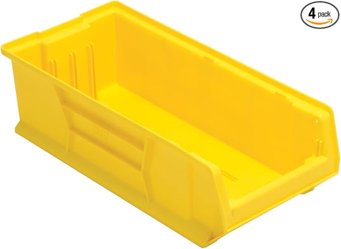 Quantum Storage QUS952 Plastic Stacking Hulk Container - 23-7/8" x 11" x 7" - 4 Pack