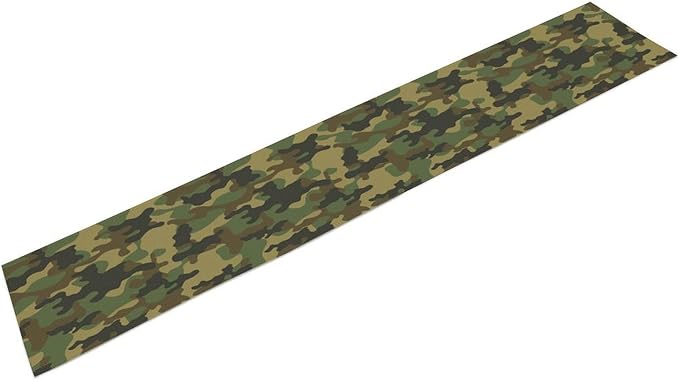 Camo Table Runner, Military Camouflage Coast Guard Force Soldier Hunting Themed Table Runner for Holiday Birthday Party Home Kitchen 13x70in