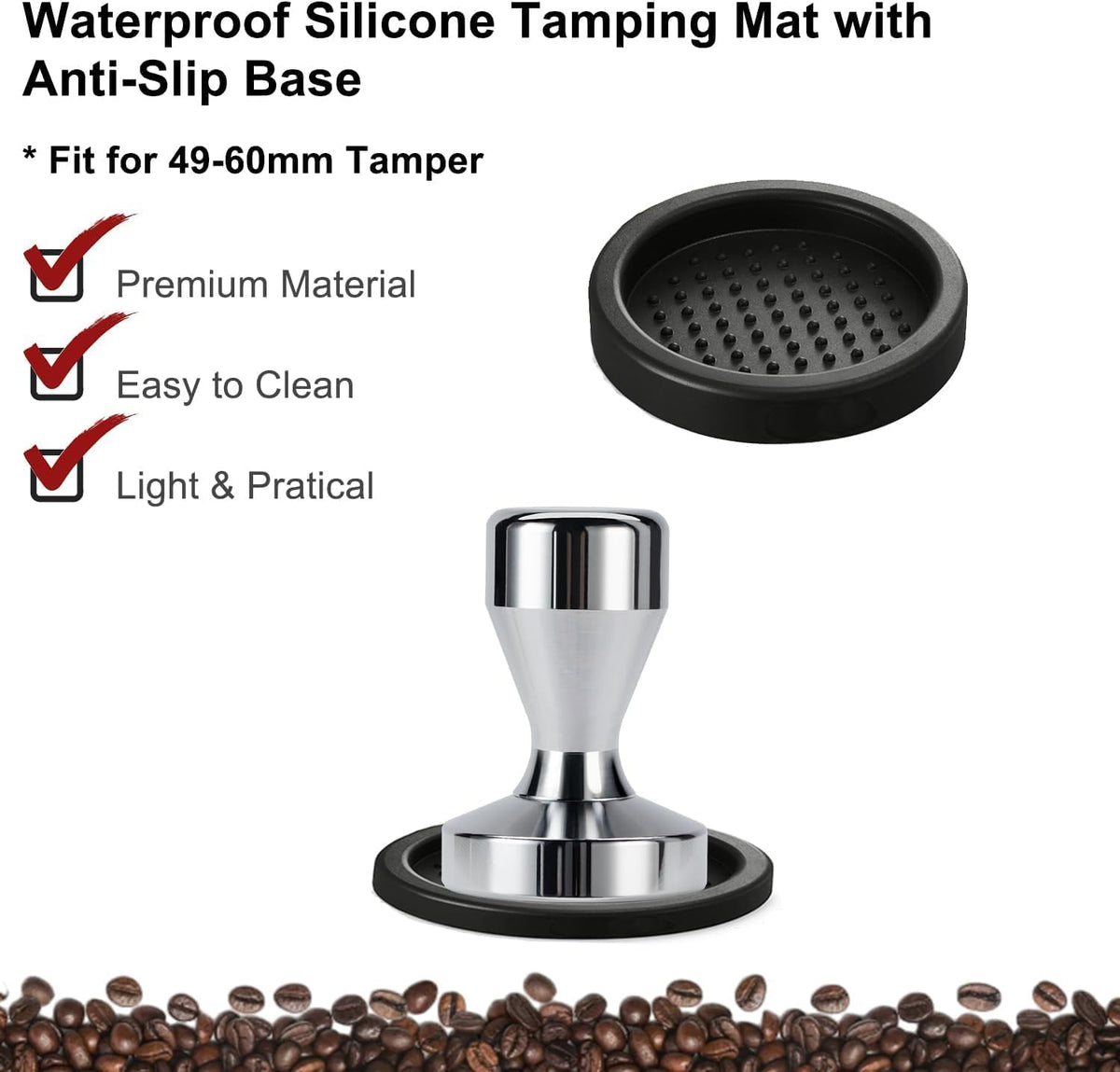 Espresso Accessories Kit 51mm Tamper: Espresso Tamper Kit with 51mm Coffee Tamper, Puck Screen, Dosing Funnel, WDT Tool, Tamper Mat