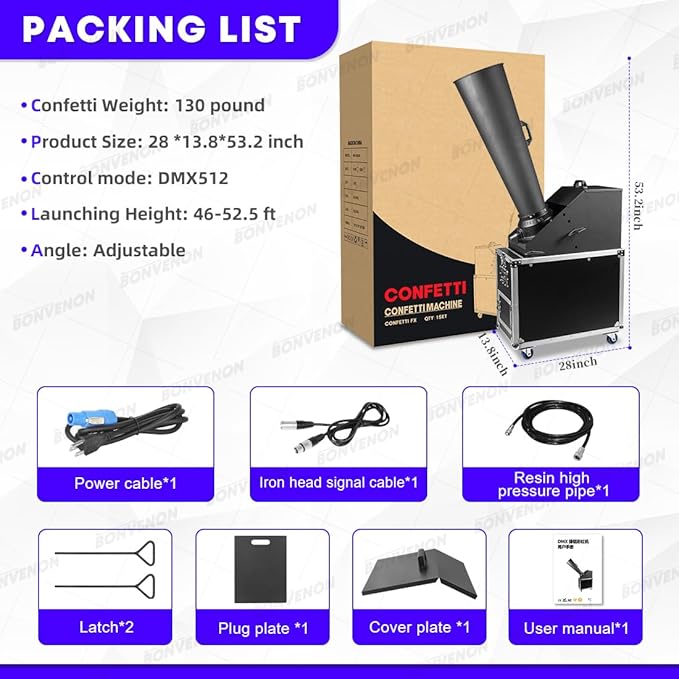 CO2 Big Confetti Blaster DMX Control CO2 Gas Cannon Professional Confetti Launcher Confetti Machine