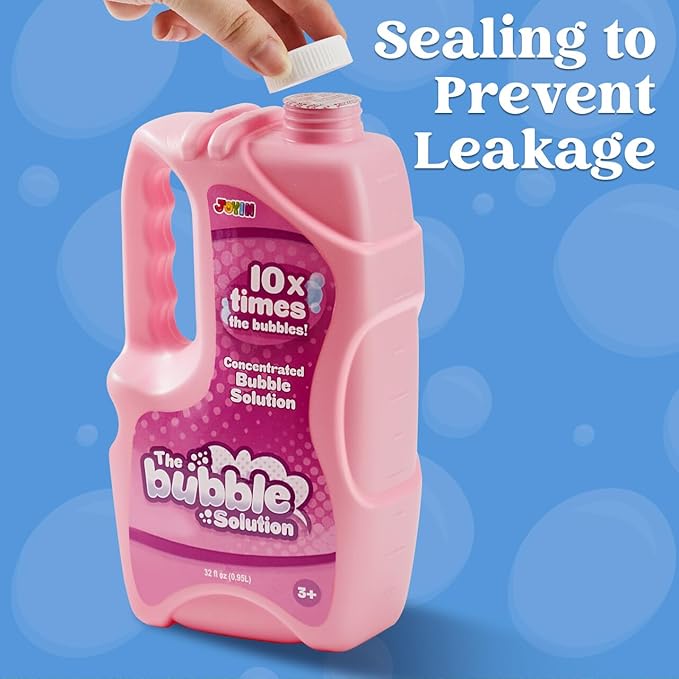 JOYIN 32 OZ Concentrated Bubble Solution for Bubble Machines (Up to 2.5 Gallons), Concentrated Solution Refills for Machine, Wands, Blower, Easter, Kids, Parties