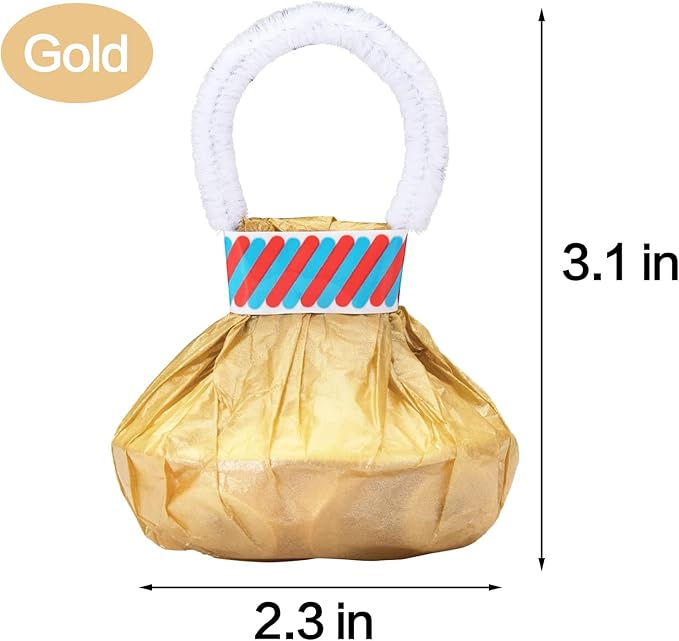 Confetti Poppers, 20 Pack Plastic No Mess Streamers, Party Poppers for Birthday,Wedding,Celebrations,Graduation Party (Gold, 20 Pack)