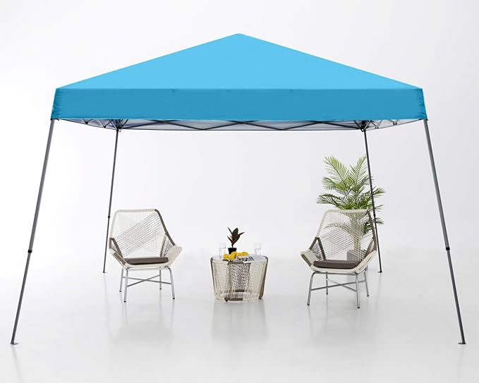ABCCANOPY Stable Pop up Outdoor Canopy Tent 10 x 10 ft Base / 8 x 8 ft Top, Sky Blue