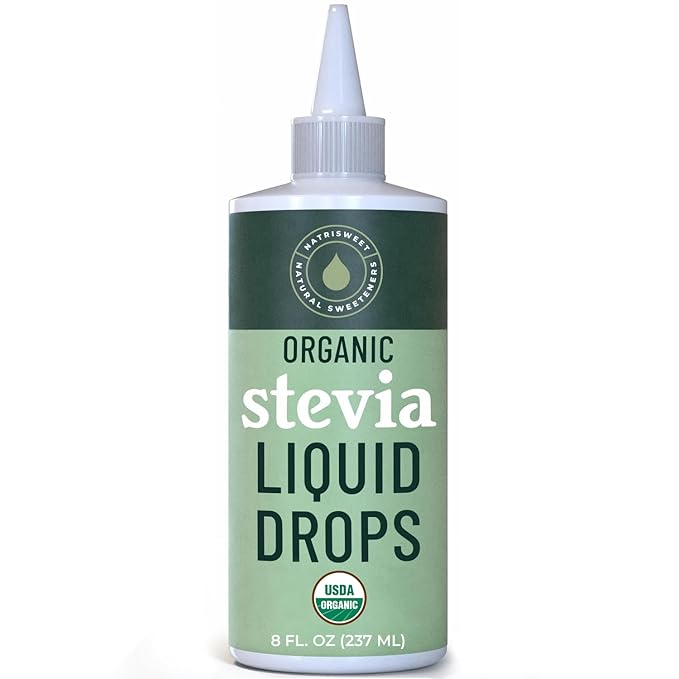 Organic Stevia Liquid Drops, 8 fl oz, Liquid Stevia Sweetener from Stevia Extracts, Zero Calorie Sweetener, Pure Stevia Liquid