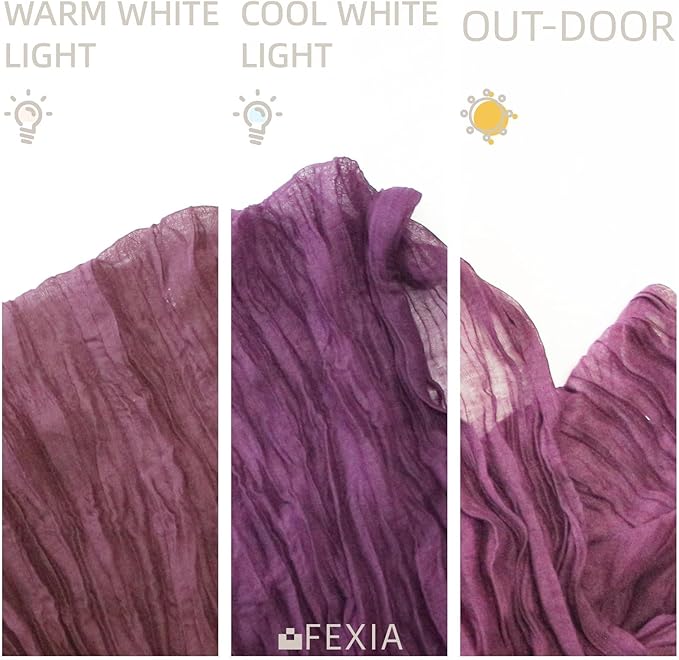 FEXIA Purple Cheesecloth Table Runner 35x120 Inches Gauze Table Runner for Mother's Day Bridal Shower Wedding Party First Communion Centerpiece Engagement Boho Table Decoration