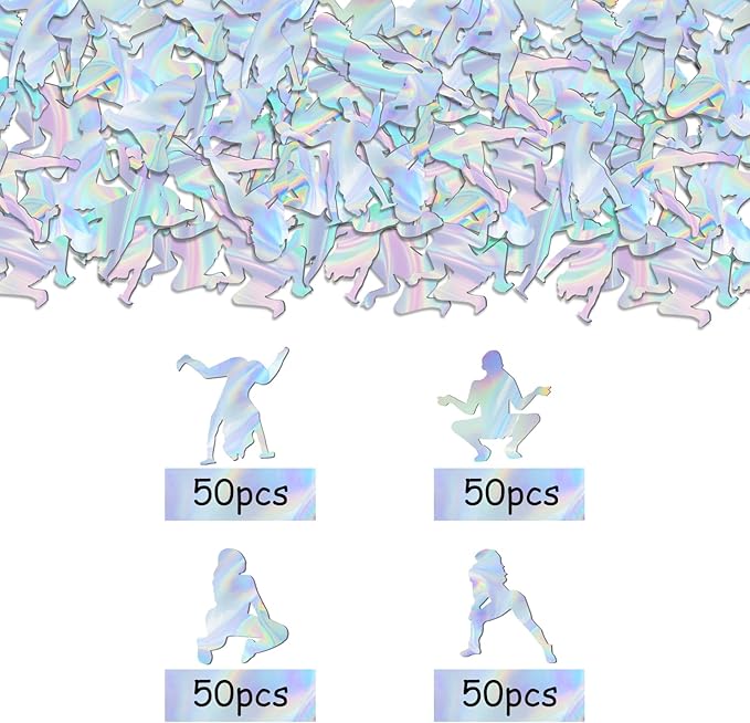 Sursurprise 200Pcs Twerk Holographic Confetti, Funny Twerking Pole Dance Table Scatters for Birthday Bridal Shower Stripper Bachelorette Night Out Decorations, Retro Last Disco Party Decor Supplies