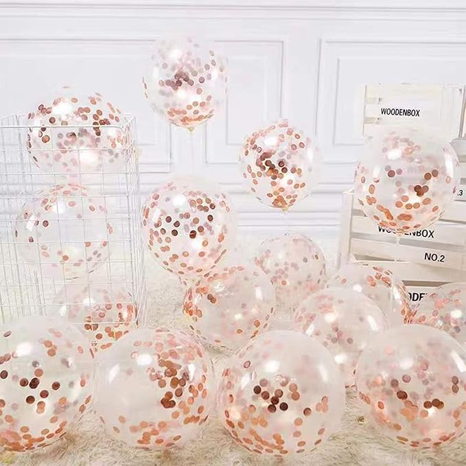 Rose Gold Round Foil Confetti-Metallic Table Confetti for Fill Balloons Festival Decoration(8000PCS)