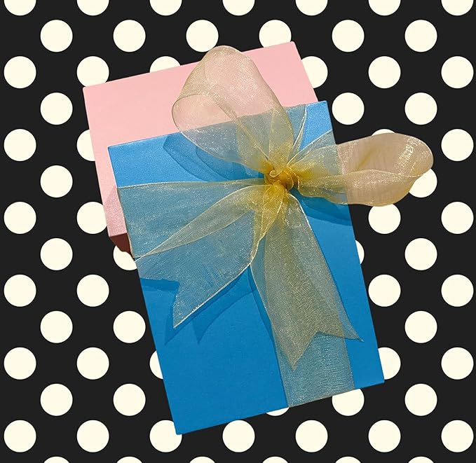 1 Inch 50 Yards Sheer Organza Ribbon Chiffon Ribbon for Gift Wrapping Wedding Bouquet Crafts (Gold)