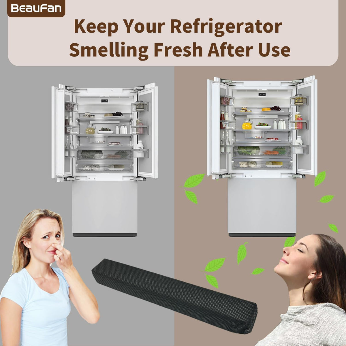 4 Pack Active Airclean Filter 7236280 Replacement for Miele Refrigerator, Odor Eliminator, Odour-Absorbing Active AirClean Filter for Refrigerator