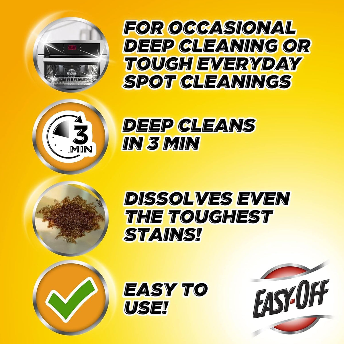 Easy Off Heavy Duty Oven Cleaner Spray, 24oz, Removes Grease (Pack of 6)