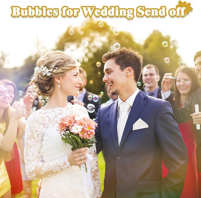 Bulk Wedding Party Favors for Guests 200 Count, Mini Bubble Toys Gifts for Kids & Adults, Wedding Send off Reception Supplies,Small Party Activities Games Stuff for Showers, Engagements, Anniversaries