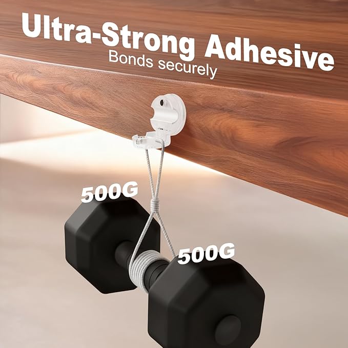 6Pack Cord Organizer Magnetic Cable Clips, 360°Rotation Cable Clips - Adjustable Cord Holder for Nightstand, Adhesive Cable Management Cord Clips, Cable Holder & Charger Organizer(Clear)