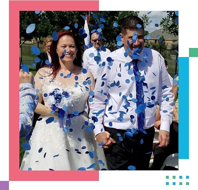 Ultimate Confetti, Baby Blue Biodegradable Confetti Circles - Flame-Resistant and Slow-Falling Round Tissue Paper Confetti for Cannon and Launcher use – Best for Celebrations - 1 lb, 16 oz
