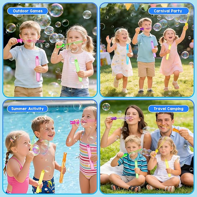 84PCS Bubble Wands for Kids,Bulk Bubble Wand for Kids Party Favor, Bubble Maker for Party Favor,Birthday,Goodie Bags, Wedding, Carnival Prizes, Summer Outdoor Toy Gifts, Assortment 6 Colors