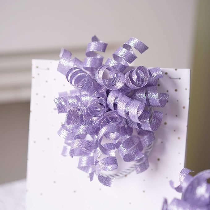 8 Count Purple Ribbon Bows for Gift Wrapping, Bottle & Baskets | Premade Craft Bows for Easter, Valentine's Day & Wreaths | Lazos para Regalos, Moños para Regalos