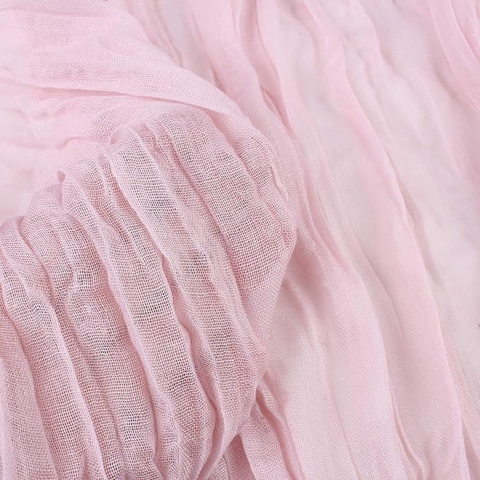 Pink Cheesecloth Table Runner 10FT Boho Rustic Sheer Cheese Cloth Table Runners 120 Inch Gauze Table Decorations for Wedding Bridal Baby Shower Birthday Party Home Decor
