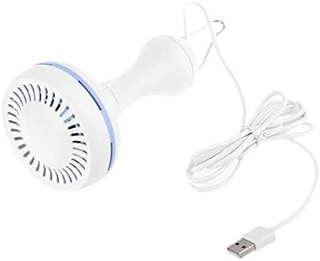 VizGiz Small USB Ceiling Fan DC 5V Air Circulator Fan 6 Detachable Blades Portable Hanging Ceiling Fans for RV 5th Wheel Camper Trailer Boat Camping Tent Tarp Canopy Sun Shelter Screen House Gazebo