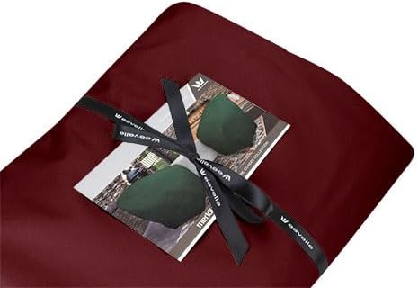 Eevelle Meridian Patio Oval Table Set Cover with Marine Grade Fabric - Outdoor Table Cover - Furniture Set Covers for Dining Table - Easy to Install - (30"H x 122"L x 78"W, Burgundy)