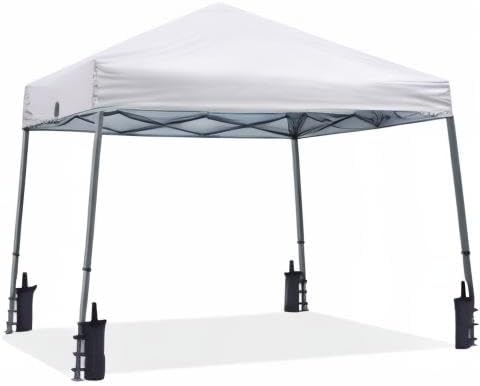 ABCCANOPY Stable Pop up Outdoor Canopy Tent 12 x 12 ft Base / 10 x 10 ft Top, White