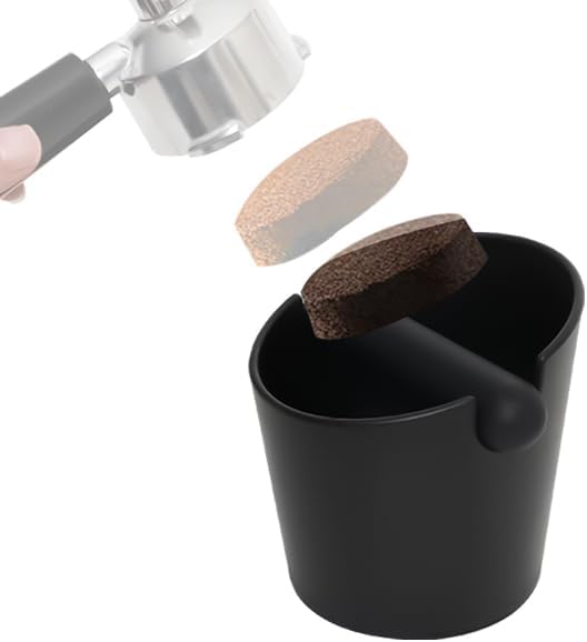 Chulux Knock Box for Espresso – 5 Inch Silicone Coffee Grounds Container with Removable Knock Bar, Anti-Slip Base, Shockproof, Easy to Clean
