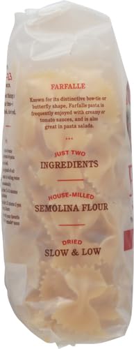 Rao's Homemade Farfalle Pasta, 16oz, Traditionally Crafted, Premium Quality, From Durum Semolina Flour, Imported from Italy, 1 Pound