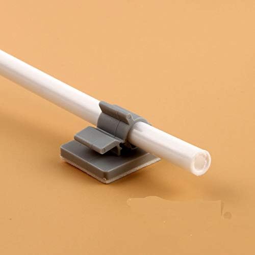 Adhesive RO Tubing holder 3/8 inch RO Tubing Mounting Clips Cable Management Wire Clamps（Pack of 10) (10, 3/8 inch tubing O.D. use)