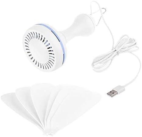 VizGiz Small USB Ceiling Fan DC 5V Air Circulator Fan 6 Detachable Blades Portable Hanging Ceiling Fans for RV 5th Wheel Camper Trailer Boat Camping Tent Tarp Canopy Sun Shelter Screen House Gazebo