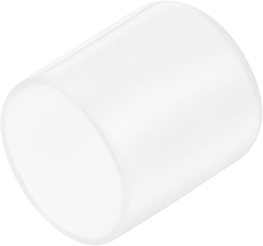 uxcell 20pcs Rubber End Caps Protective Caps 28mm(1.1 Inch) ID Vinyl PVC Round Tube Bolt Cap Cover Screw Thread Protectors, Clear