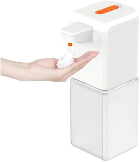 Automatic Foaming Soap Dispenser, Touchless & USB Rechargeable, 500ml/16.9oz Wall Mounted for Bathroom, Kitchen, Dish Soap (White)