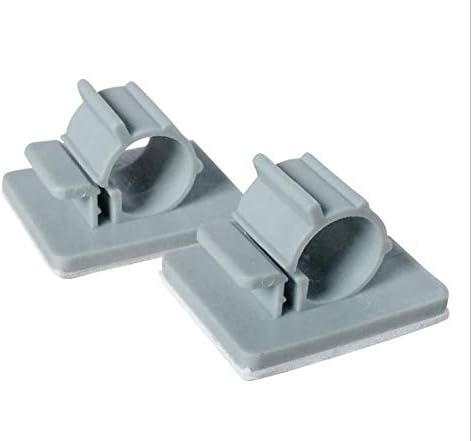 Adhesive RO Tubing holder 3/8 inch RO Tubing Mounting Clips Cable Management Wire Clamps（Pack of 10) (10, 3/8 inch tubing O.D. use)
