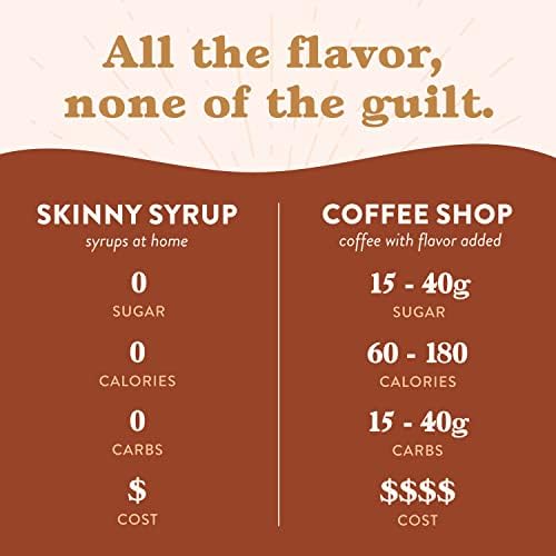 Jordan's Skinny Syrups, Hazelnut Coffee Syrup, Sugar Free, 25.4 Ounces (Pack of 2), Zero Calorie Drink Flavoring & Mixes