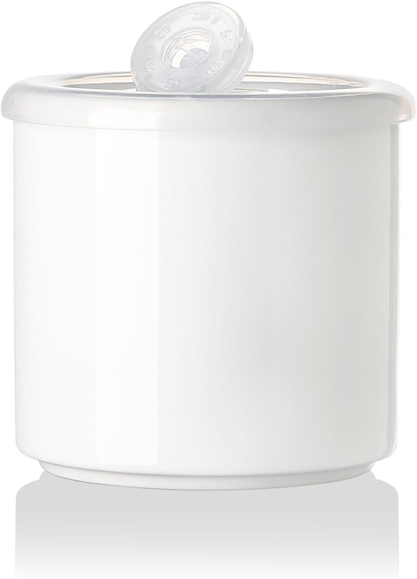 Sweejar Ceramic Food Storage Jar, Salt Container with Airtight Plastic Lid & Date Tracker, 16 Oz Kitchen Canisters for Flour, Rice, Sugar, Coffee