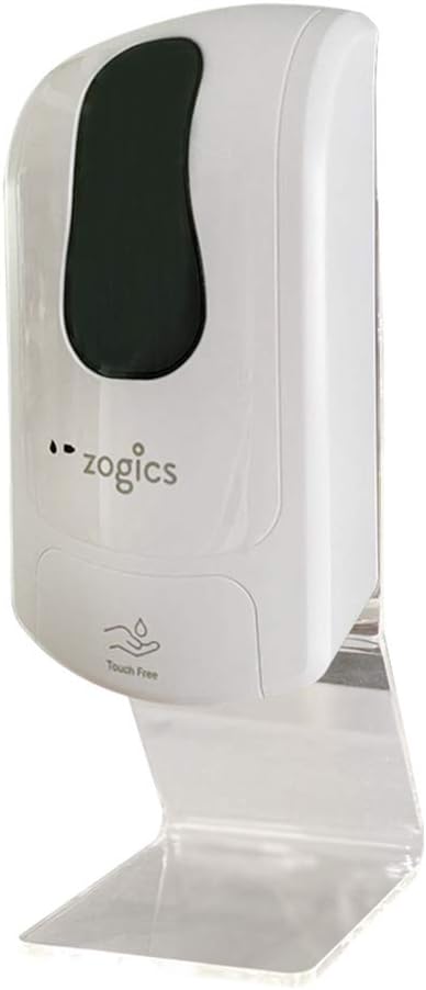 Zogics Touch-Free Automatic Foaming Hand Sanitizer Dispenser, Tabletop Stand (White)
