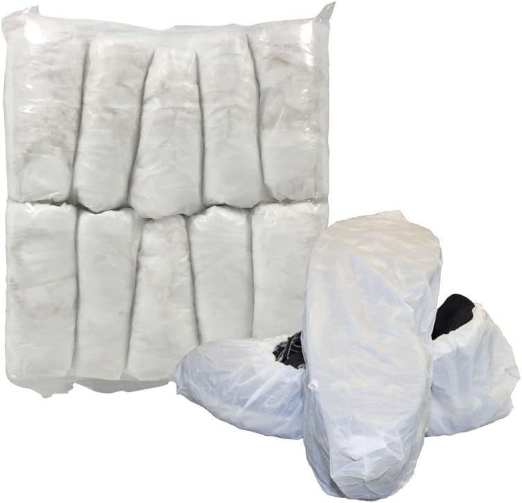 CleanPro® Disposable Polyethylene Shoe Covers (Pack of 300) (2X-Large, White)