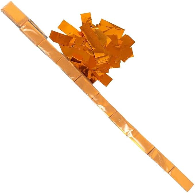 Ultimate Confetti - Orange Metallic Confetti - Speed Load Cannon Sleeve (1/4lb)