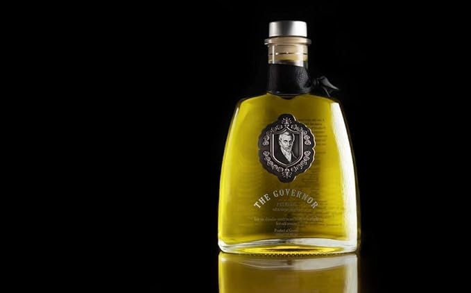 The Governor Premium Extra Virgin Olive Oil - Unfiltered, Cold-Pressed, Single Origin Lianolia - Peppery, Robust, Floral, Fruity Notes
