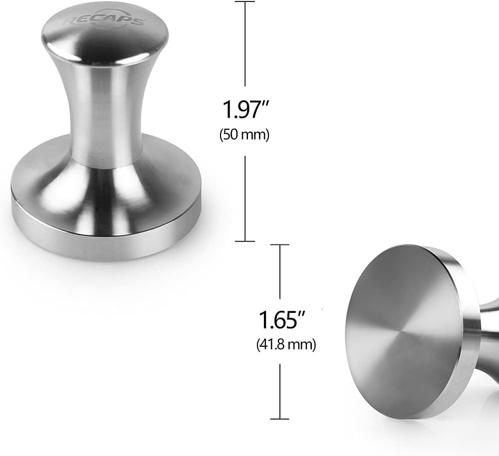 Recaps Stainless Steel Espresso Coffee Tamper Filling Tool Compatible with Dolce Gusto Machine Reusable Refillable Filters 41.8mm