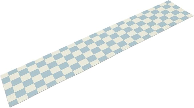 Checkered Table Runner, Retro 70s Blue Buffalo Check Table Runners for Party Kitchen Dining Wedding Banquet 13x60in
