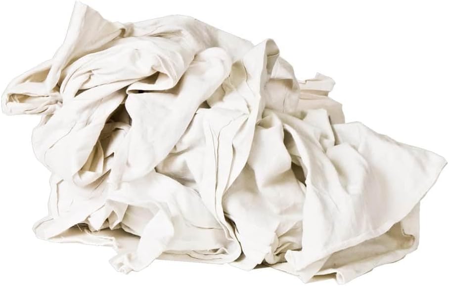 PRO SOURCE White Virgin Cotton Shop Rags: 10 lb Box (30 to 40 Cloths)