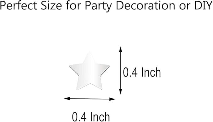 Confetti Star Confetti Party Scatter Table Decoration for Anniversary Birthday Retirement Weeding Party Supplies.(Star 10mm Silver)