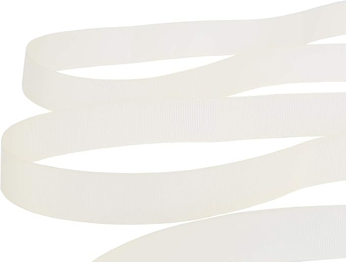 Ribbonitlux 1" Wide Solid Grosgrain Ribbon 25 Yards (810-Ivory）, Set for Gift Wrapping, Party Decor, Sewing Applications, Wedding and Craft