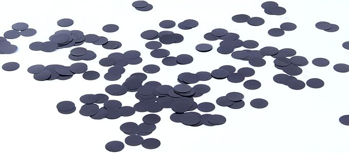 BATTIFE Metallic Glitter Foil Confetti Round Table Confetti Dots for Wedding Party Celebration Decorations 1.8oz - 0.6inch (Black)