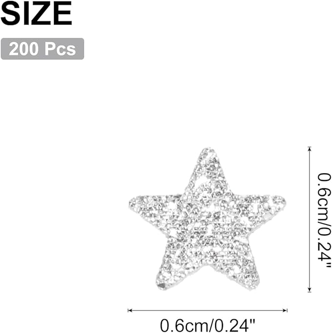 MECCANIXITY 200Pcs Star Confetti Glitter Confetti Table Confetti Decor for Party Wedding Festival Decorations,0.24x0.24Inch,Silvery