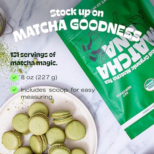 MATCHA DNA Certified Organic Matcha Green Tea Powder (10 oz BAG)