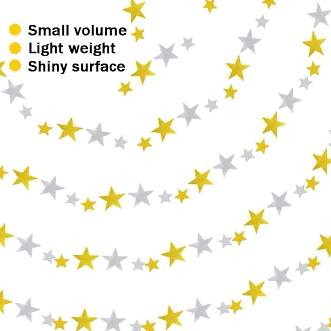 60g/2.1oz Foil Star Confetti Glitter Mixed Pack Metallic Foil Table Confetti Sparkle Sequins for Wedding,Party Decoration(Gold+Silver)