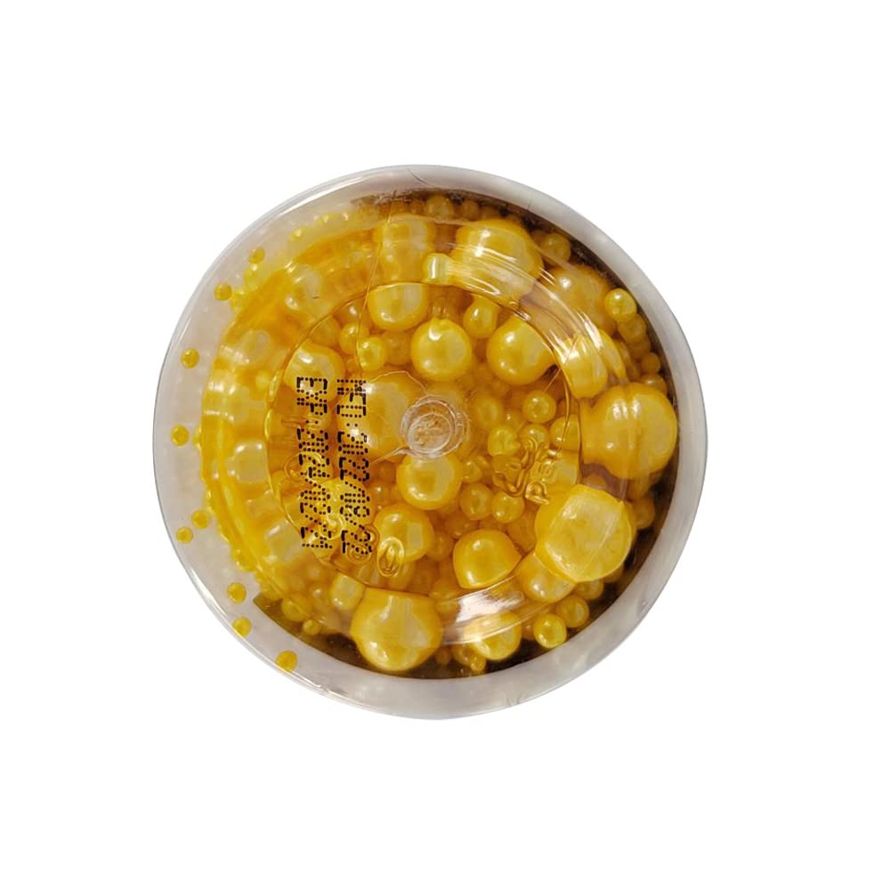 Edible Yellow Sugar Pearls Candy Sprinkles 120G/ 4.23Ounce Baking Cake Sprinkles Cupcake and Cake Topper Cookie Decorations Wedding Party Valentines
