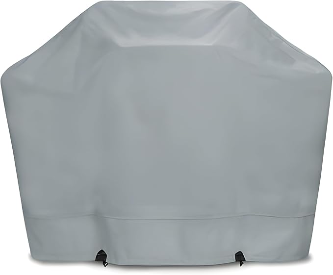 Eevelle Meridian Patio BBQ Grill Cover for Outdoor Grill - Marine Grade Fabric - Durable - Waterproof Covers - All-Weather Protection Barbeque Gas Grill Cover – (48" H x 58" W x 24" D, Silver)