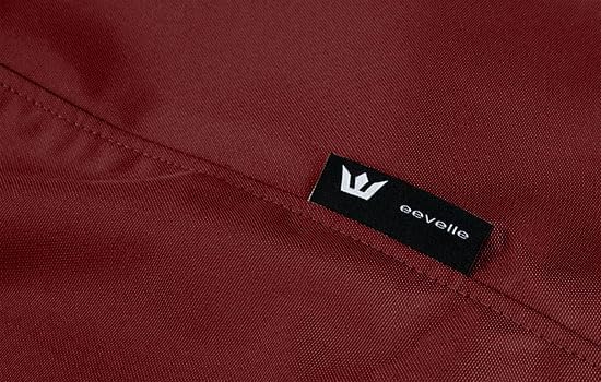 Eevelle Meridian Patio Oval Table Set Cover with Marine Grade Fabric - Outdoor Table Cover - Furniture Set Covers for Dining Table - Easy to Install - (30"H x 122"L x 78"W, Burgundy)